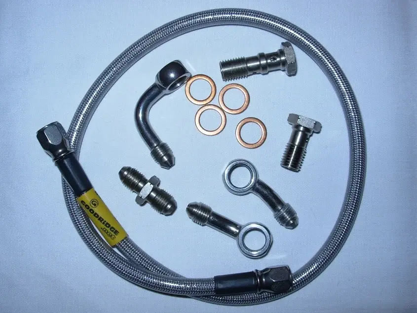 Stainless brake hoses at Shirebrook Motorcycles